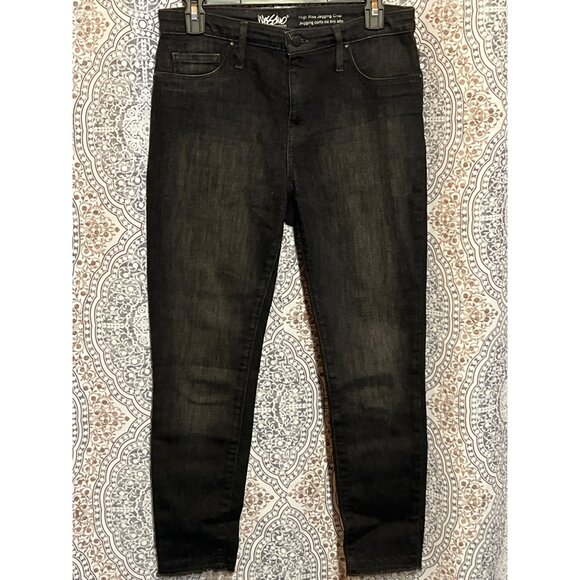 Mossimo Denim High Rise Jegging Crop Size 6 Power Stretch Black - Picture 1 of 9